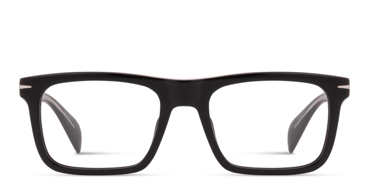 تسوق نظارات طبية مستطيلة بشعار العلامة ديفيد بيكهام بلون أسود أونلاين.