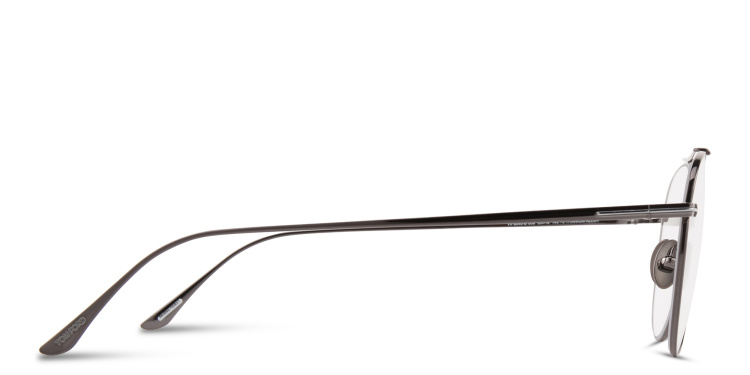 Shop TOM FORD T Logo Pilot Eyeglasses in Gunmetal online.
