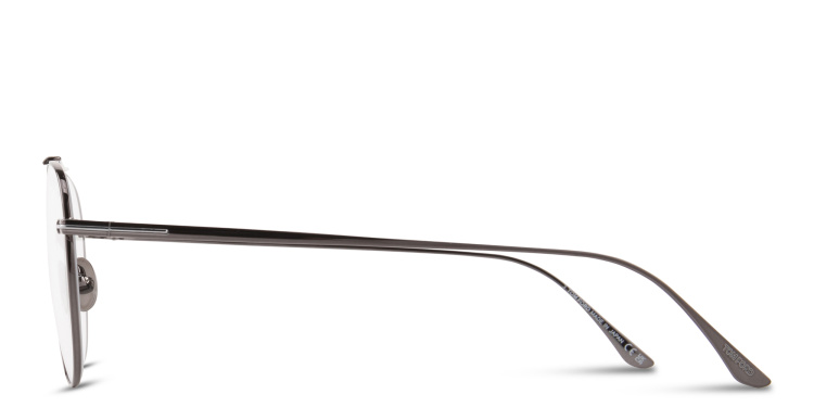 Shop TOM FORD T Logo Pilot Eyeglasses in Gunmetal online.