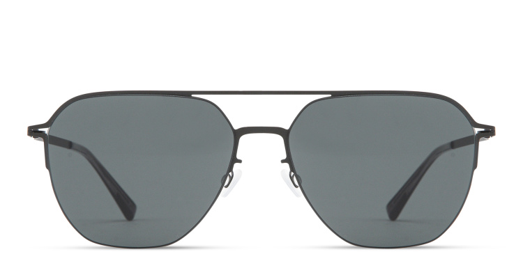 Shop MYKITA Amos Unisex Aviator Sunglasses in Black online.