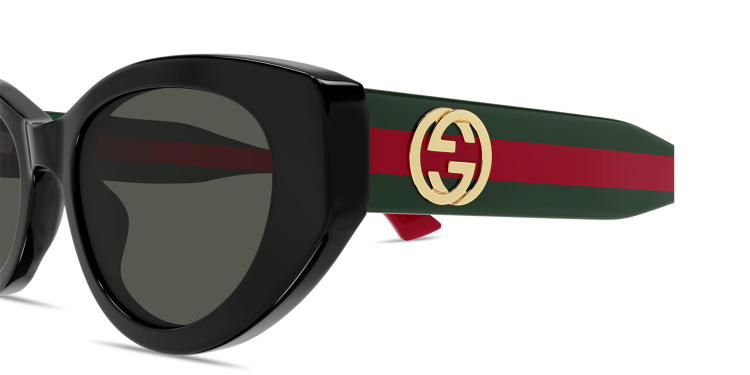 Shop GUCCI GG Cat-Eye Sunglasses in Black online.