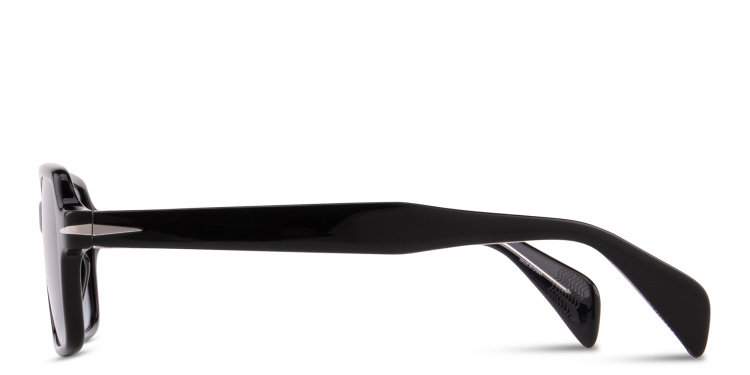 تسوق نظارات شمسية مستطيلة بشعار العلامة ديفيد بيكهام بلون أسود أونلاين.