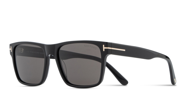 Shop TOM FORD Calder Square Sunglasses in Black online.