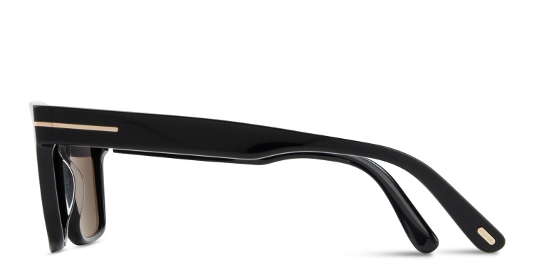 Shop TOM FORD Calder Square Sunglasses in Black online.