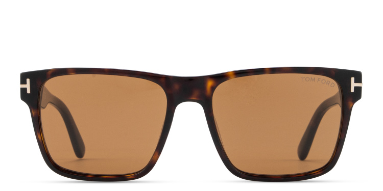 Shop TOM FORD Calder Square Sunglasses in Havana online.