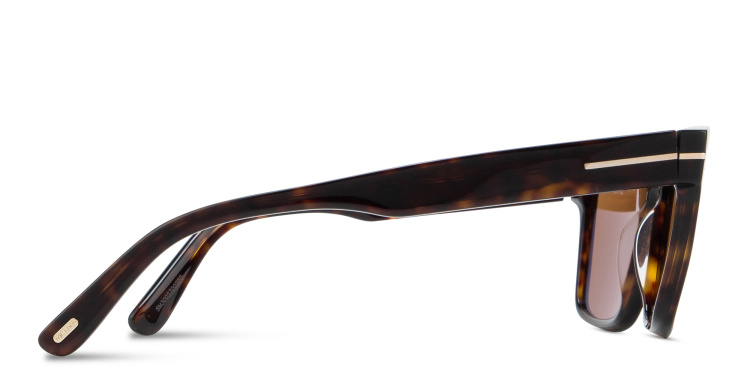 Shop TOM FORD Calder Square Sunglasses in Havana online.
