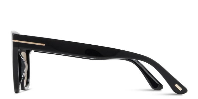 Shop TOM FORD Haylay Square Sunglasses in Black online.
