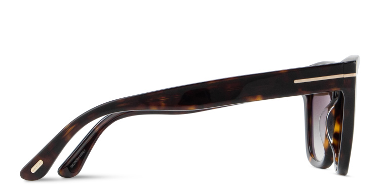 Shop TOM FORD Haylay Square Sunglasses in Havana online.