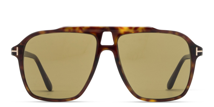 Shop TOM FORD Autari Aviator Sunglasses in Havana online.