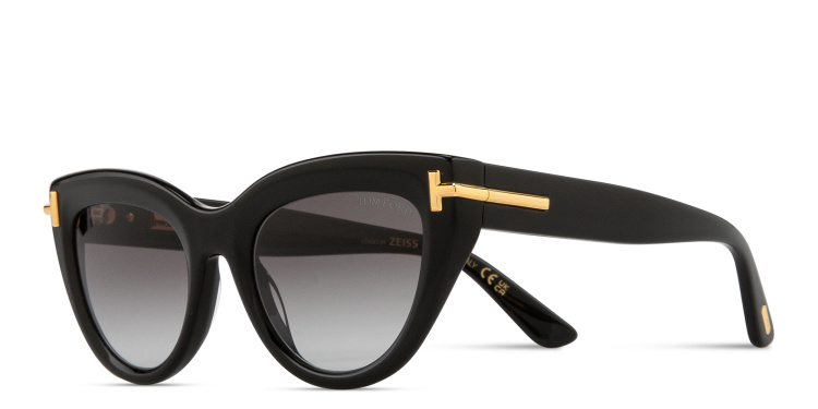 Shop TOM FORD Icon Cat-Eye Sunglasses in Black online.