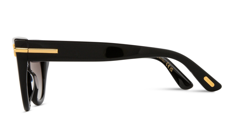 Shop TOM FORD Icon Cat-Eye Sunglasses in Black online.