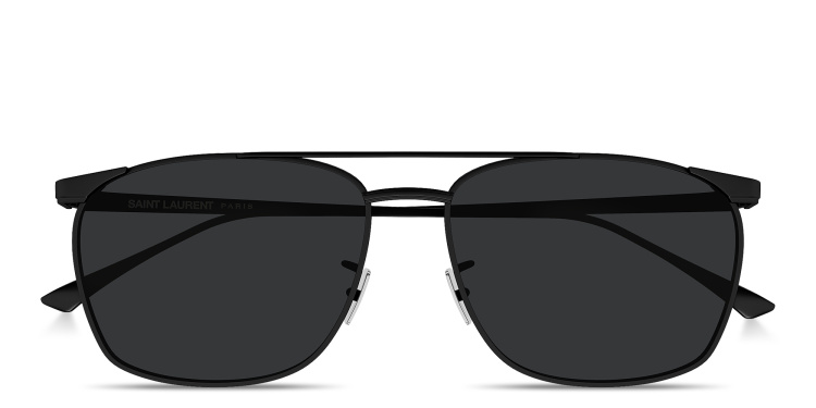 Shop SAINT LAURENT Vincent Aviator Sunglasses in Black online.
