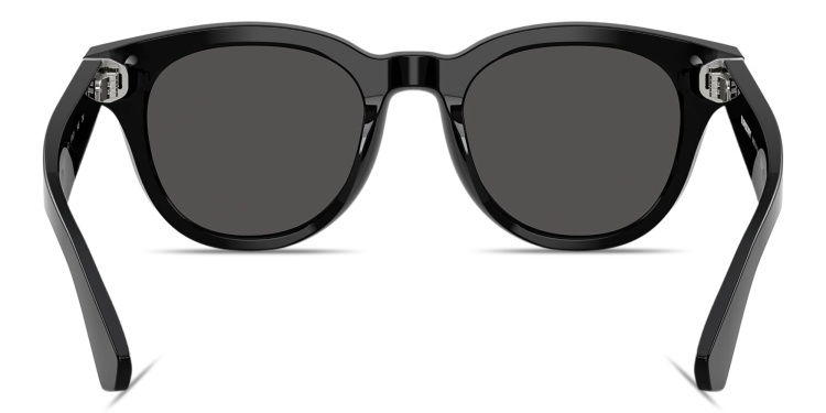 تسوق نظارات شمسية دائرية بالشعار المنقوش بربري بلون أسود أونلاين.