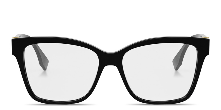 تسوق نظارات طبية أف أف دايموندز بإطار مربّع واسع فيندي بلون أسود أونلاين.