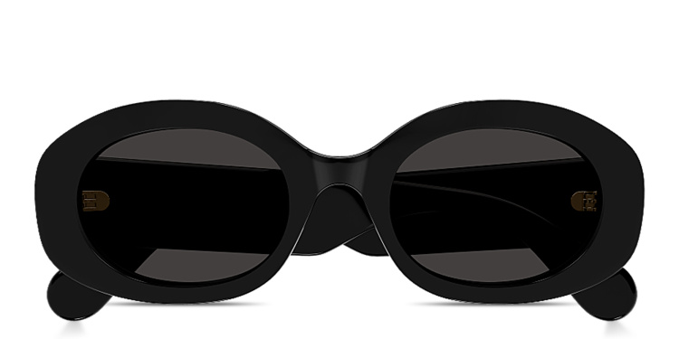 تسوق نظارات شمسية بيضاوية بتوقيع العلامة كلوي بلون أسود أونلاين.