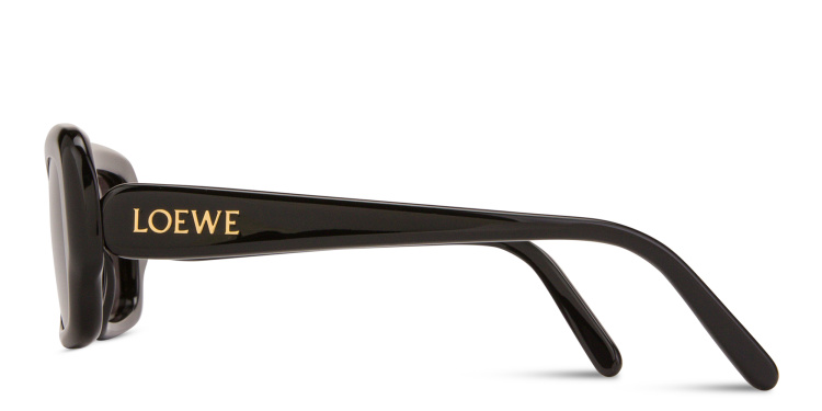 Shop LOEWE Slim Square Sunglasses in Black online.