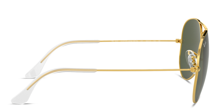 Shop Ray-Ban Unisex Pilot Sunglasses in Metal in Gold online.