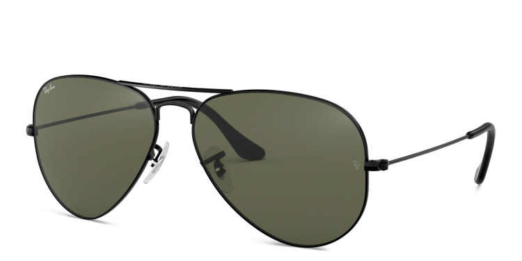 Shop Ray-Ban Pilot Classic Sunglasses in Black online.