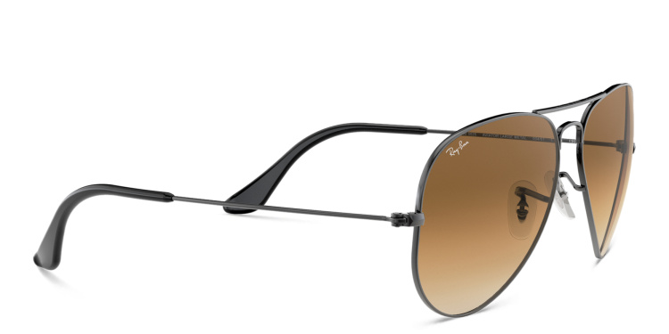 Shop Ray-Ban Unisex Pilot Sunglasses in Gunmetal online.
