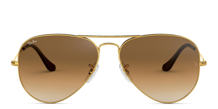 Shop Ray-Ban Pilot Gradient Sunglasses in Gold online.