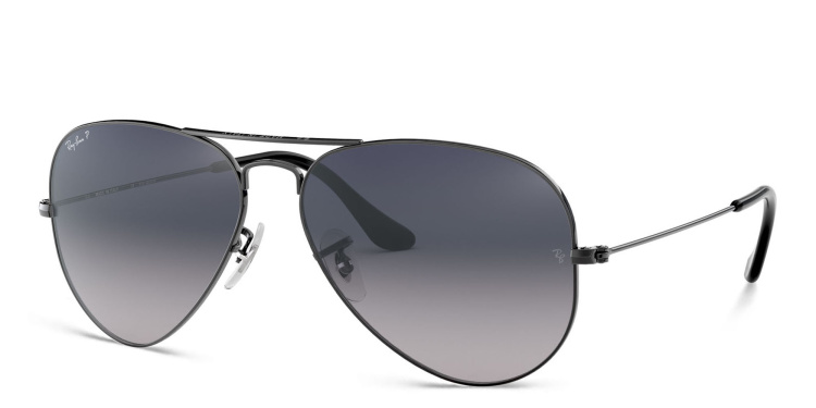 Shop Ray-Ban Unisex Pilot Sunglasses in Gunmetal online.