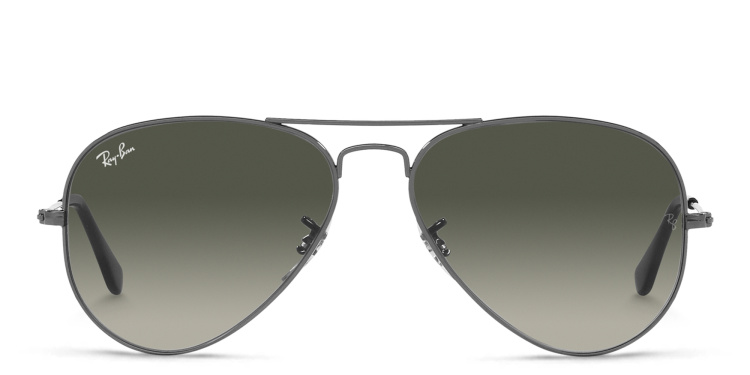 Shop Ray-Ban Unisex Pilot Sunglasses in Gunmetal online.