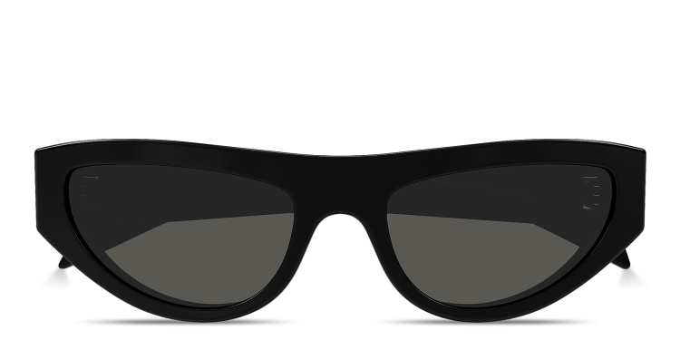 تسوق نظارات شمسية طراز كات آي بشعار العلامة غوتشي بلون أسود أونلاين.