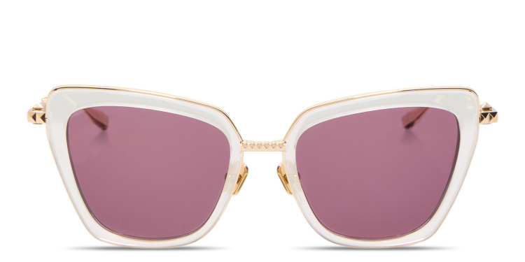 Shop VALENTINO V-Daydream II Butterfly Sunglasses in Beige online.