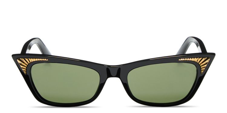 Shop VALENTINO Logo Signature Cat-Eye Sunglasses in Black online.