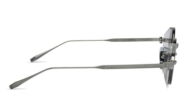 Shop AKONI Jupiter Unisex Round Sunglasses in Black online.