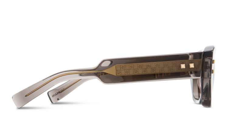 Shop BALMAIN B-Army II Unisex Rectangle Sunglasses in Grey online.