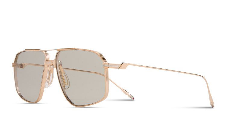 Shop JACQUES MARIE MAGE Jagger Unisex Aviator Sunglasses in Gold online.