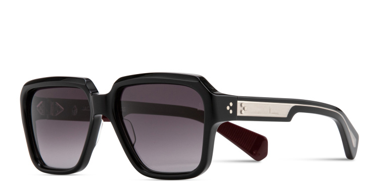 Shop JACQUES MARIE MAGE Alfred Unisex Square Sunglasses - Limited Production of 300 Pieces in Black online.