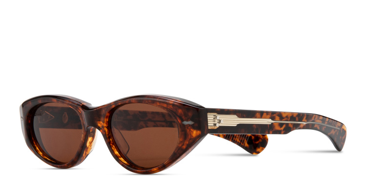 Shop JACQUES MARIE MAGE Krasner Unisex Oval Sunglasses - Limited Production of 450 Pieces in Havana online.