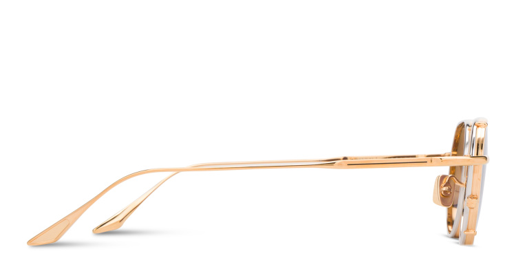 Shop JACQUES MARIE MAGE Hartana Unisex Panthos Sunglasses in Gold online.