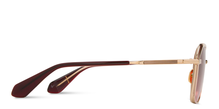 Shop JACQUES MARIE MAGE Aida Unisex Irregular Sunglasses in Gold online.