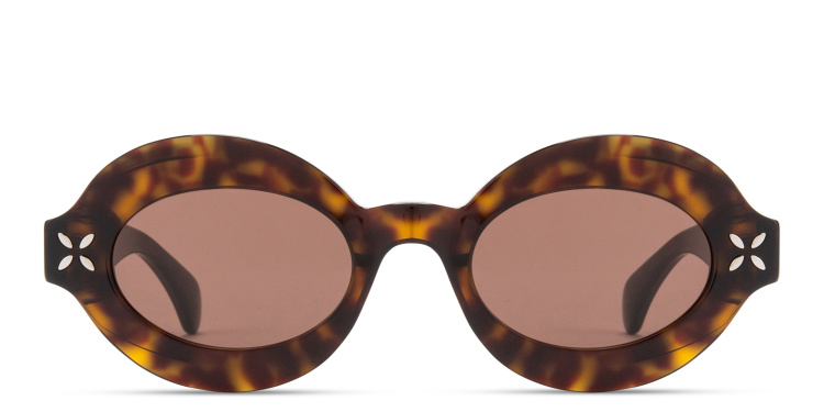 تسوق نظارات شمسية طراز بانتوس مزيّنة ببتلات الزهور علايا بلون مموه أونلاين.