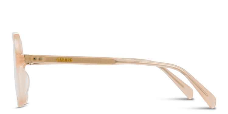 Shop CELINE CELINE Thin Geometric Eyeglasses in Gold online.