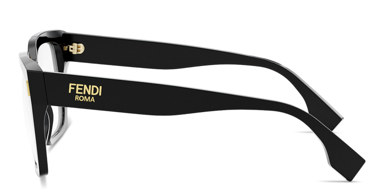 تسوق نظارات طبية روما بإطار مربّع فيندي بلون أسود أونلاين.