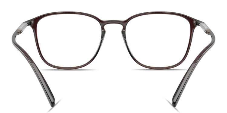 تسوق نظارات طبية مربّعة بالشعار المنقوش جورجو أرماني بلون بني أونلاين.