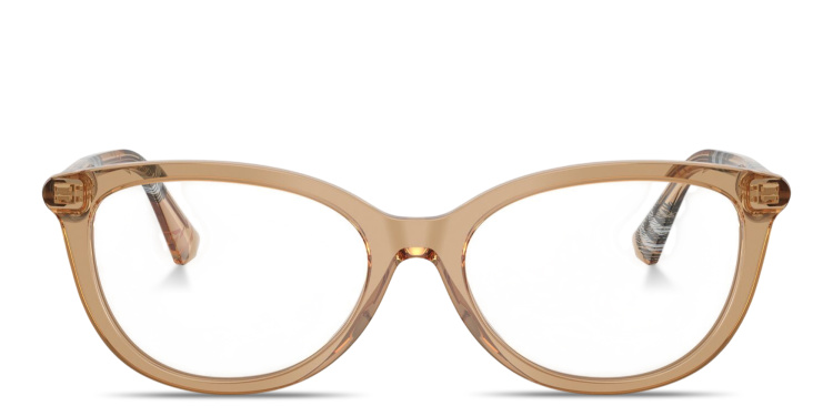Shop BURBERRY Vintage Check Cat-Eye Eyeglasses in Beige online.