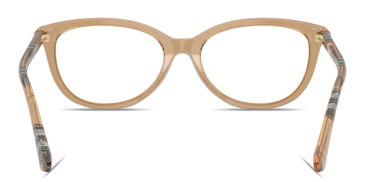 Shop BURBERRY Vintage Check Cat-Eye Eyeglasses in Beige online.