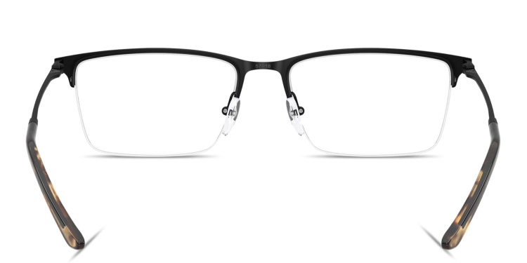 تسوق نظارات طبية مستطيلة واسعة بنصف إطار امبوريو أرماني بلون أسود أونلاين.