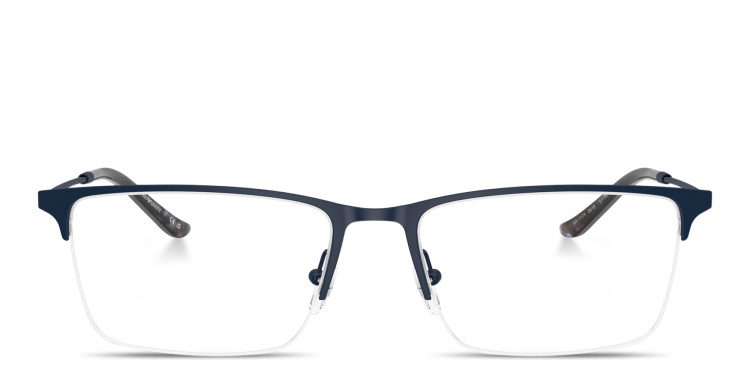 تسوق نظارات طبية مستطيلة واسعة بنصف إطار امبوريو أرماني بلون أزرق أونلاين.
