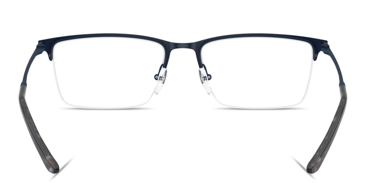 تسوق نظارات طبية مستطيلة واسعة بنصف إطار امبوريو أرماني بلون أزرق أونلاين.