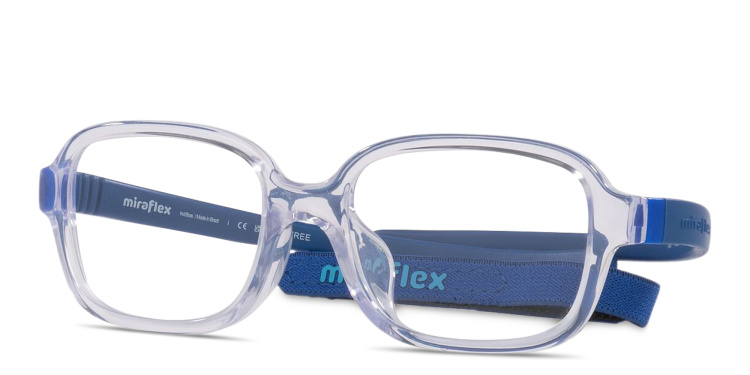 Shop Mira Flex Logo Kids Rectangle Eyeglasses in Clear online.