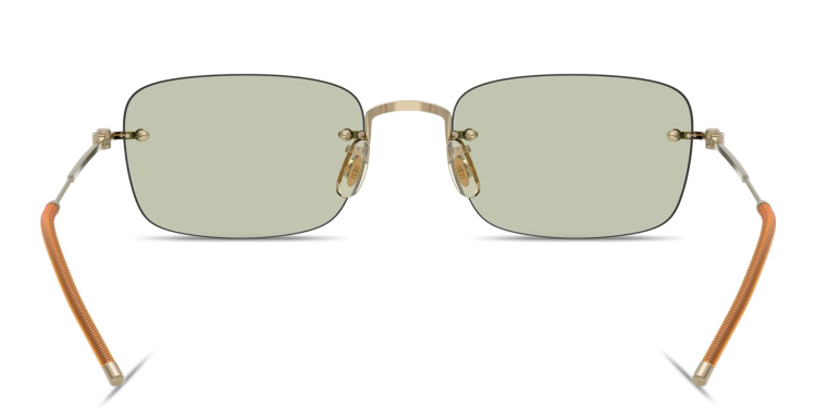 تسوق نظارات طبية مستطيلة بدون إطار للجنسين أوليفر بيبلز بلون ذهبي أونلاين.