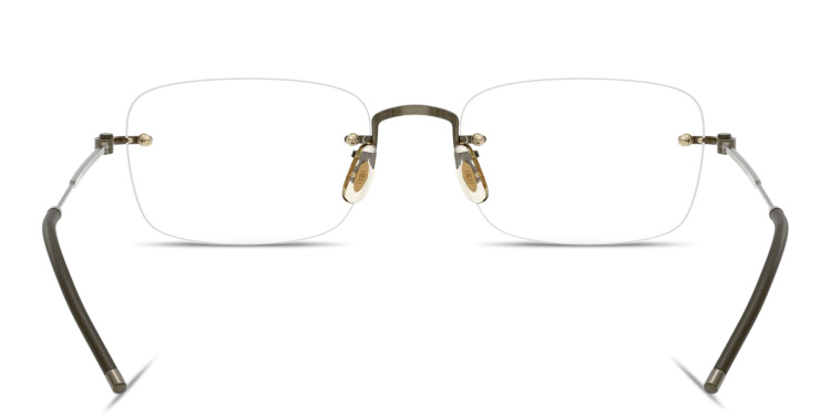 تسوق نظارات طبية مستطيلة بدون إطار للجنسين أوليفر بيبلز بلون ذهبي أونلاين.