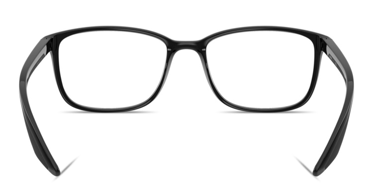 Shop Prada Linea Rossa Logo Signature Wide Pillow Eyeglasses in Black online.