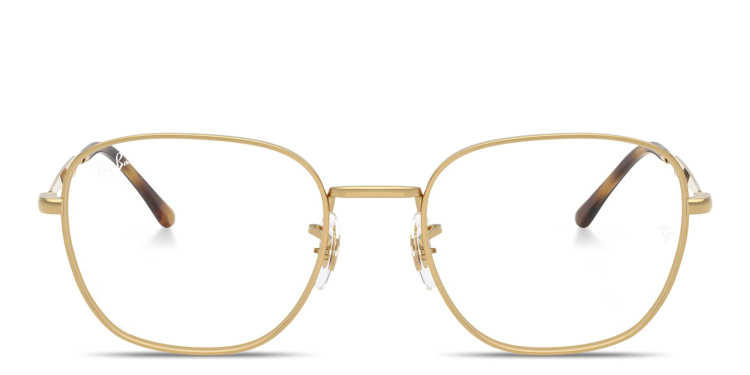 تسوق نظارات طبية أوبتيكس بإطار مربّع للجنسين راي بان بلون ذهبي أونلاين.